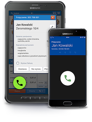 Mobilny system POSbistro z aplikacją POScaller do obsługi zamówień telefonicznych i zarządzania zamówieniami w restauracji