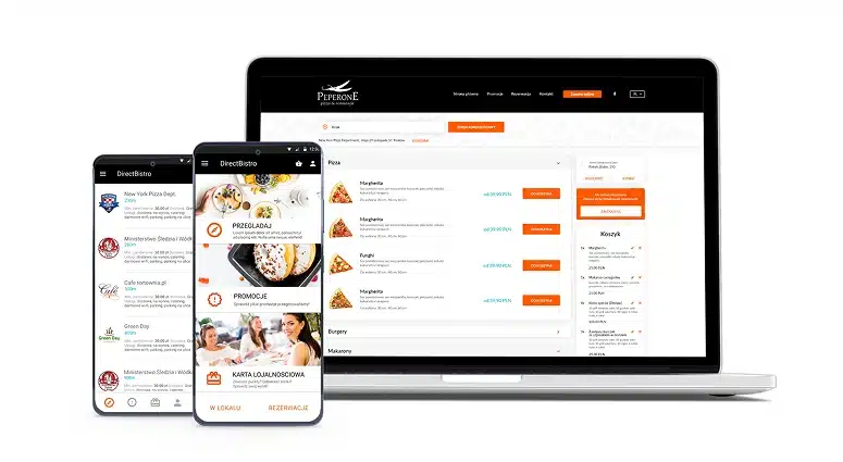 Directbistro na laptopie i telefonie