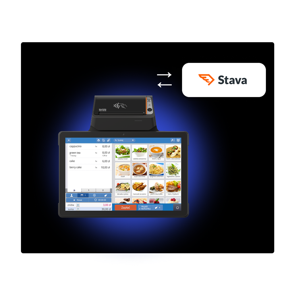 System POSbistro jest zintegrowany ze Stava